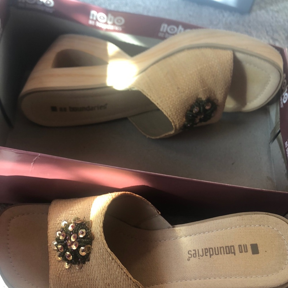 No Boundaries Beige Embellished Sandals